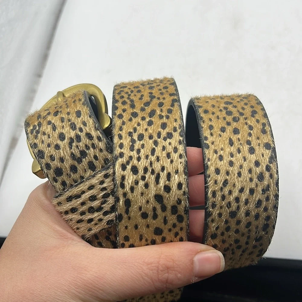 Universal Thread Womens Spotted Leopards Belt Tan Black Size L - Picture 9 of 10